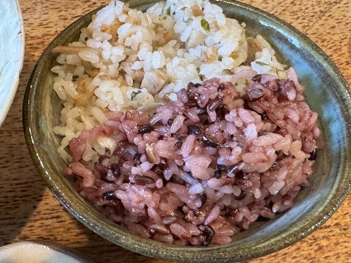 ジューシーと赤米のハーフ&ハーフ